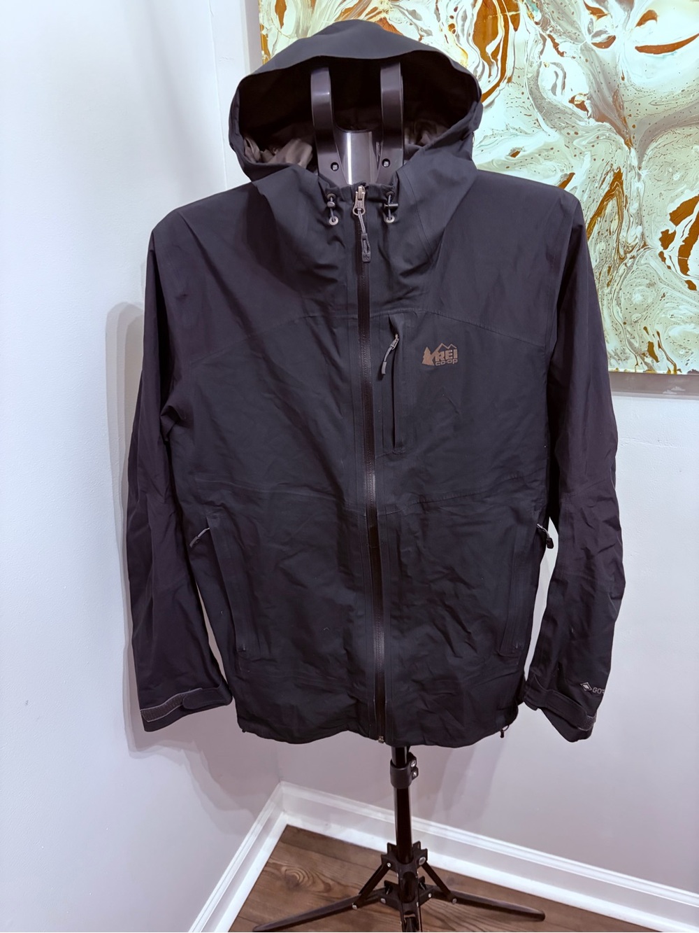 REI Co-op Men's XeroDry GTX Gore-Tex Rain Jacket Black Small